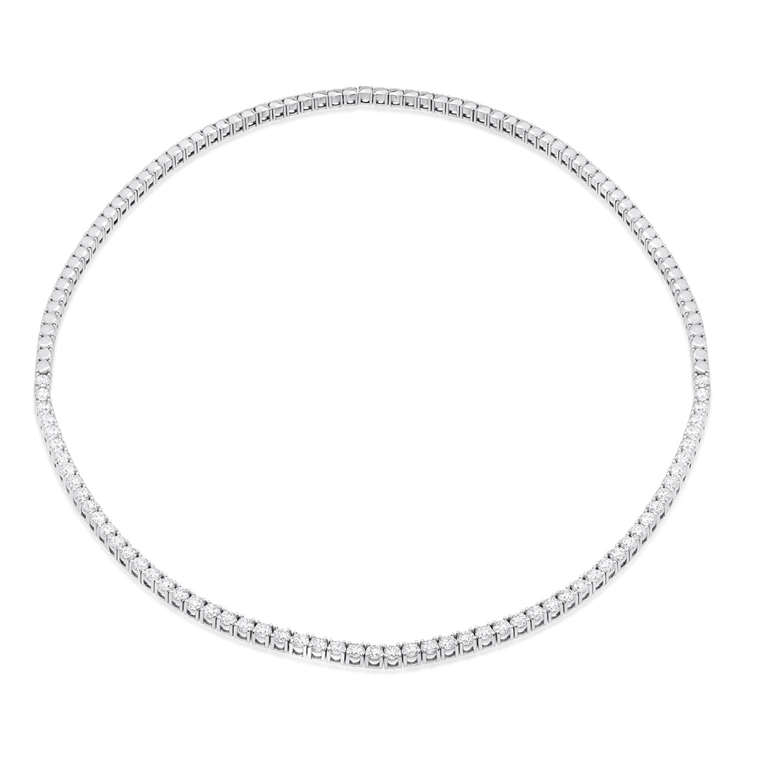 Diamond Tennis Necklace | 
                    Diamonds: 
Round cut
VS1
4.63 Carats

Metal: 
18k gold