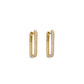 Studded Rounded Rectangle Hoops 3.0