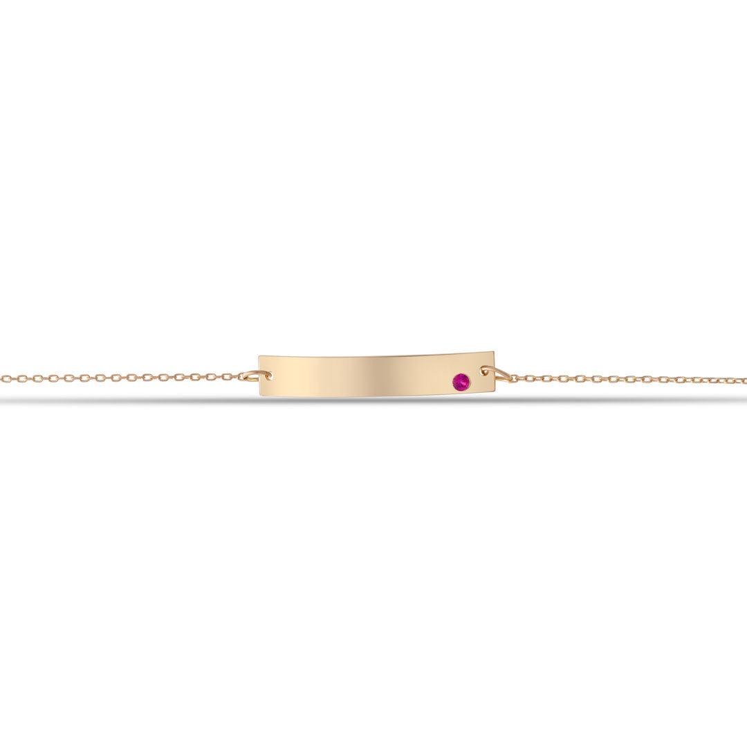 Bar with Birthstone Bracelet