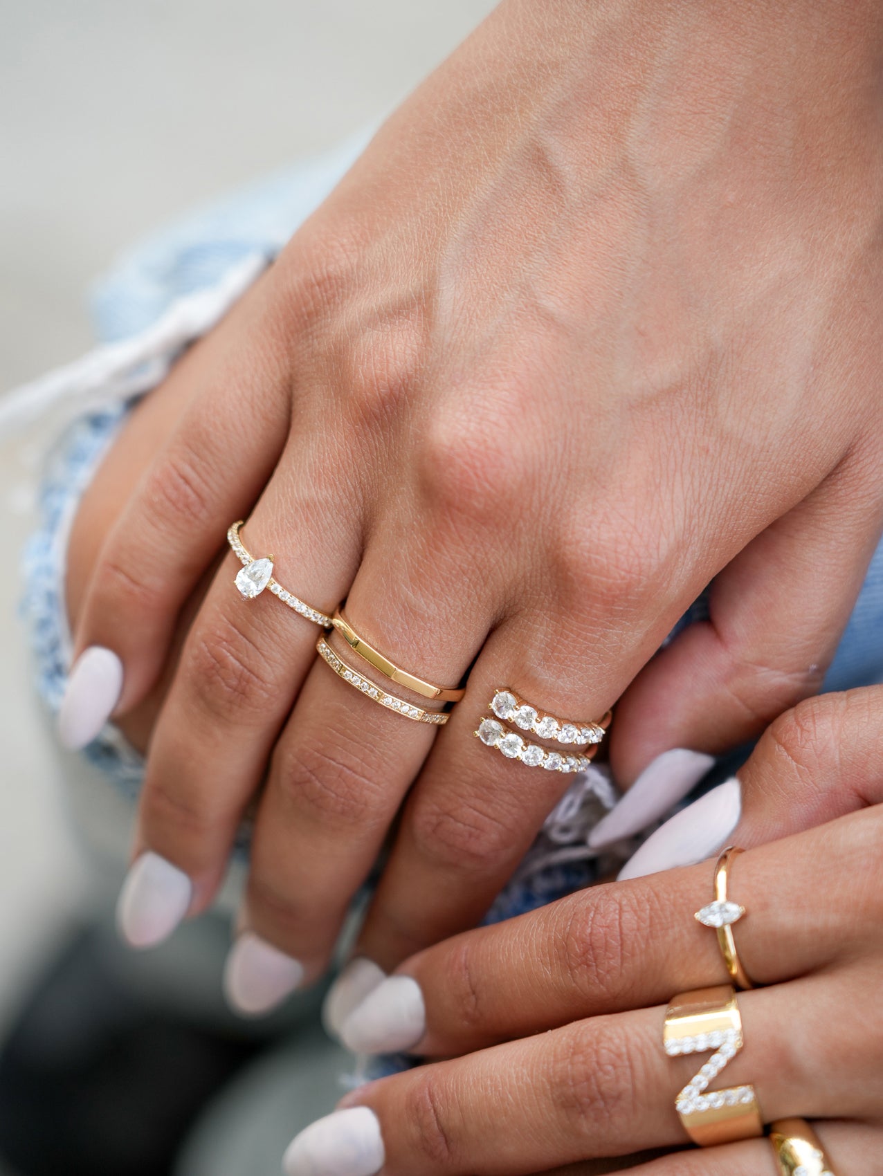 Pear Stone Ring