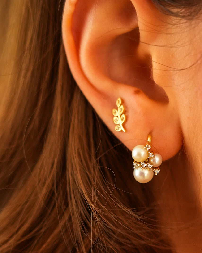 Three Pearls Earrings