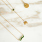 Birthstone Letter Drop Lariat Necklace