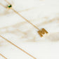 Birthstone Letter Drop Lariat Necklace