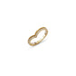 Double Line Curved V Ring