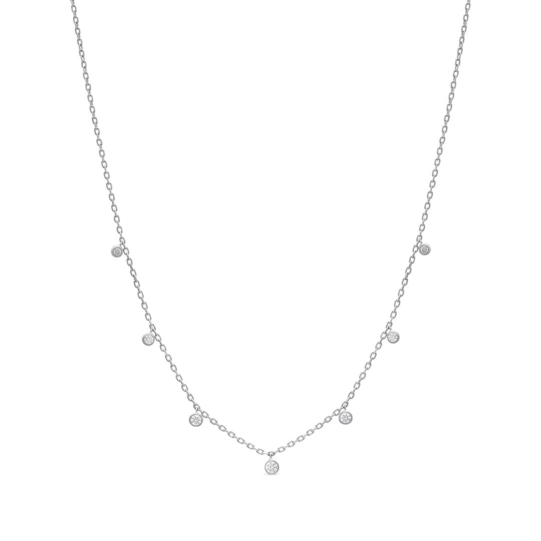 Round Diamond Drops Choker/Necklace