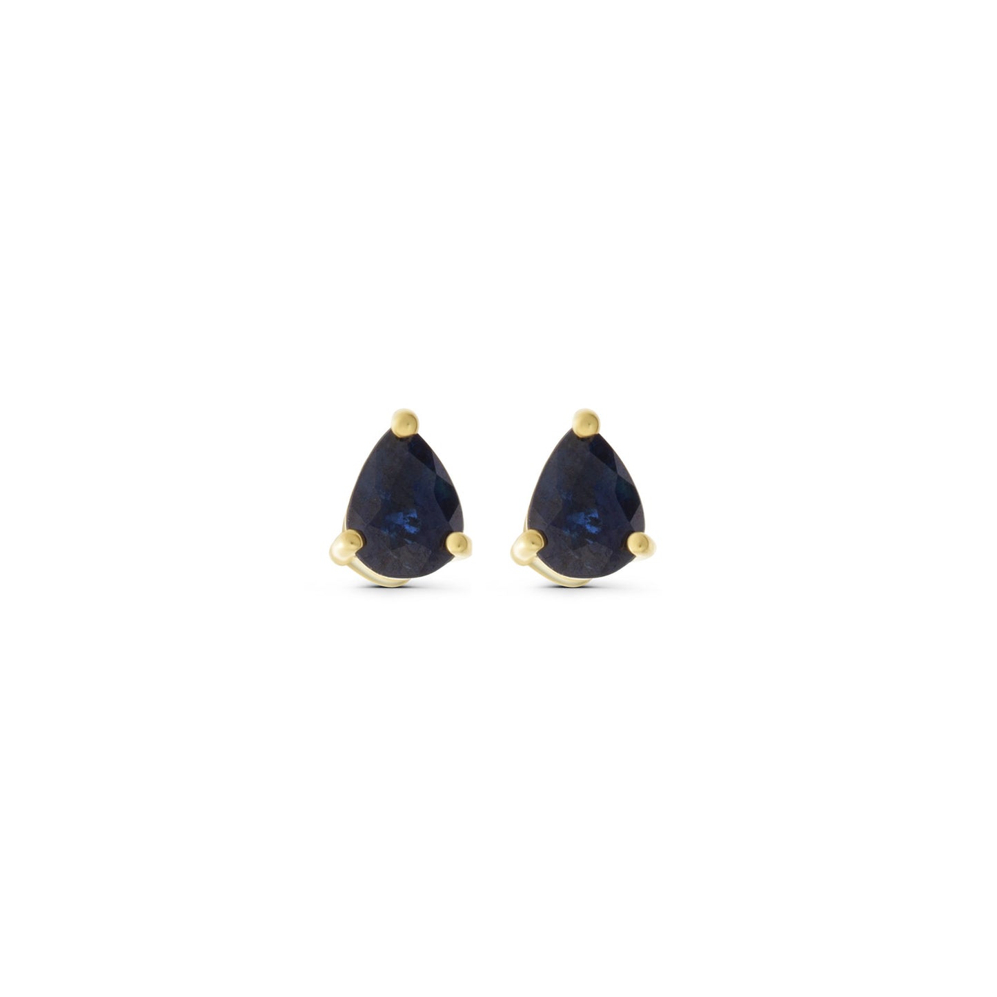 Sapphire Pear Studs