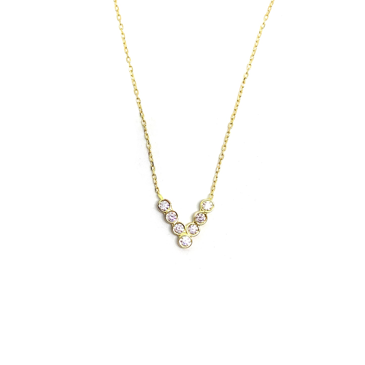 v bezel necklace